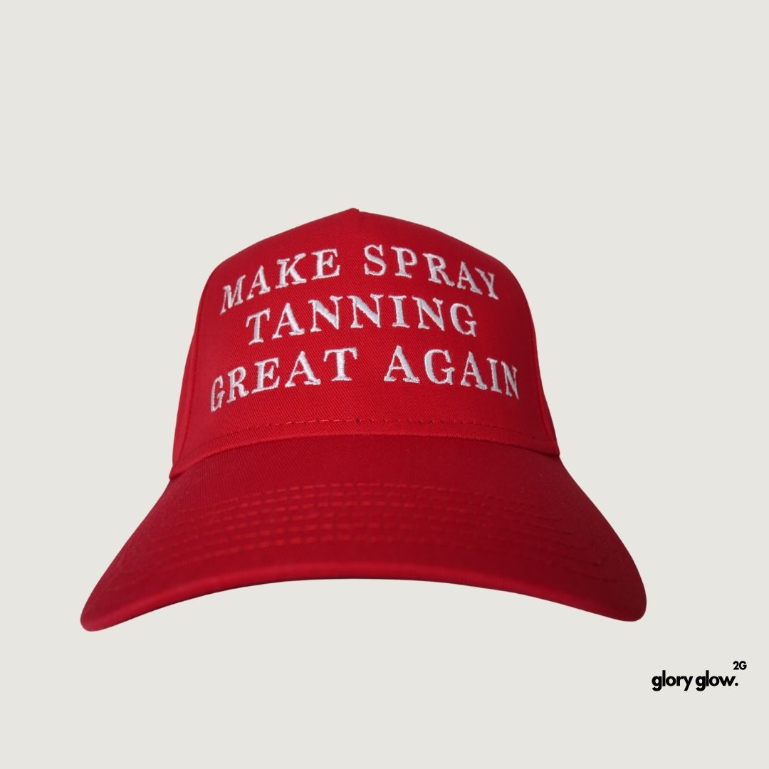 "Make Spray Tanning Great Again" red adjustable hat