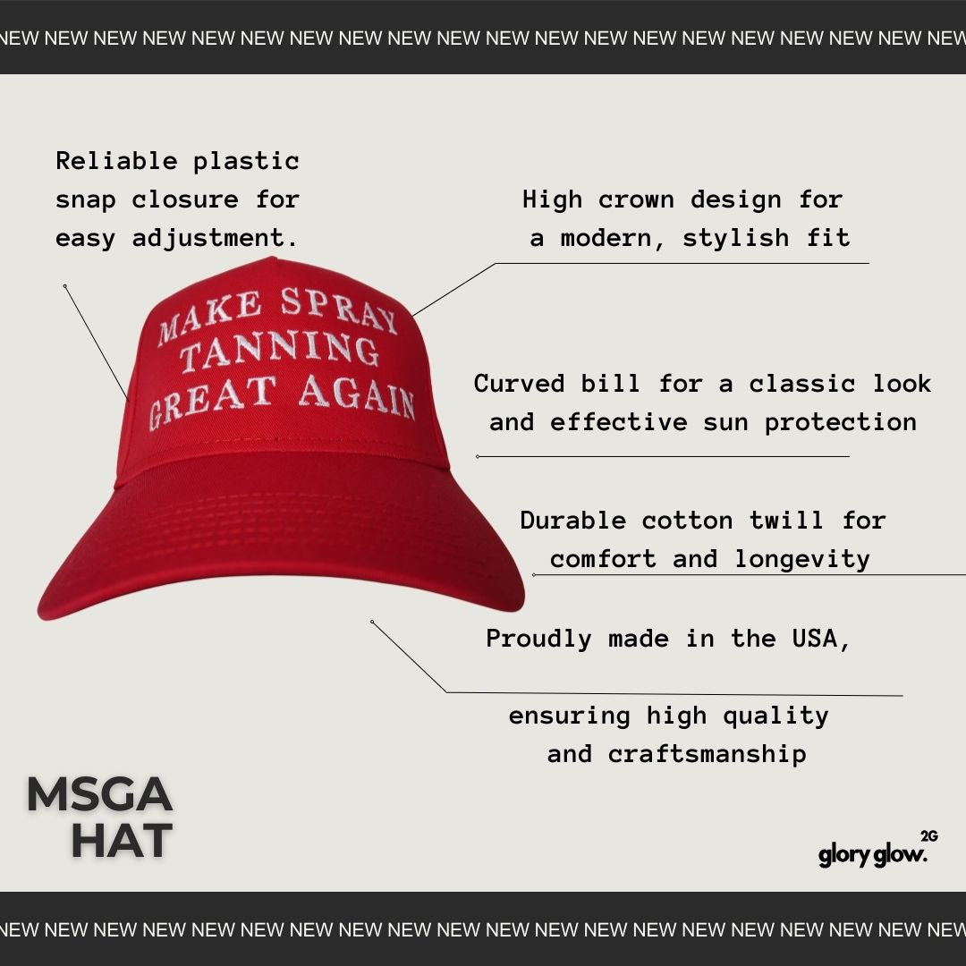 "Make Spray Tanning Great Again" red adjustable hat